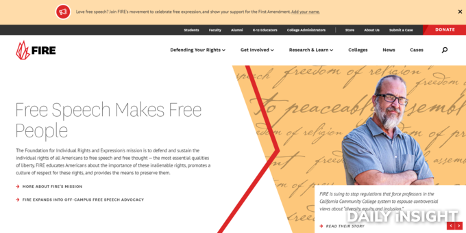 Foundation for Individual Rights and Expression 홈페이지